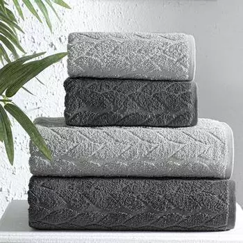 Набор банных полотенец из 4 шт. Набор для турецкой бани 100% хлопок
