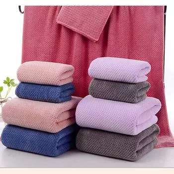 Набор банных полотенец из кораллового бархата, утолщенное впитывающее быстросохнущее плюшевое полотенце для взрослых + набор банных полотенец 2pcs серый