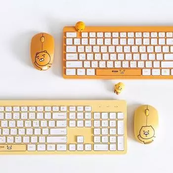 Набор беспроводной клавиатуры и мыши Kakao Friends Chunsik Ryan, набор Chunsik, лучший персонаж Кореи Chunsik Set