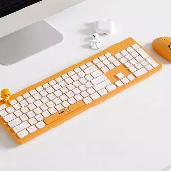 Набор беспроводной клавиатуры и мыши Kakao Friends Chunsik Ryan, набор льва, лучший персонаж Кореи