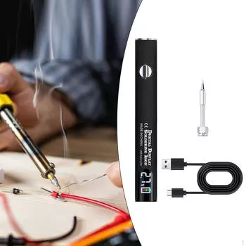 Набор беспроводных паяльников для проектов «сделай сам» с зарядкой через USB и резьбой 510 Black Set