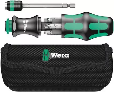 Набор бит-отверток WERA K compact 26 в чехле 051025 7 предметов