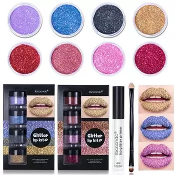 Набор блесков для губ Glitter Lip Gloss Cool Color Sequin Lipstick Personality Gold Shalot Pink Lip Gloss Lip Makeup 1#