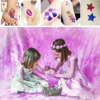 Набор блестящих порошков, 24 бутылки, мелкая блестящая пудра, косметические рассыпчатые блестки для тату, боди-арта, вечеринки разноцветный