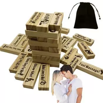 Набор блоков для свиданий «Башня» для взрослых. Набор сборных строительных блоков. Игра «Башня» для пар. Вечер свиданий. English