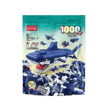 [Набор блоков, совместимых с Lego Real Honey Night] Набор E Shark Sea Biology, набор E, микс