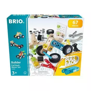 Набор BRIO Builder Pull Back Motor Set 34595 для детей от 3 лет, развивающая игра-ролевая игра 67 деталей (Плотник, Игрушка, Игрушка, Играть)