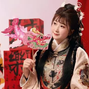 Набор бумажных фонарей «Золотая рыбка» своими руками, китайский новогодний фонарь ручной работы с шестом, ночник в виде рыбки, набор фонарей «сделай сам», для фестиваля середины осени B