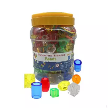 Набор бусин для шнуровки, развивающая детская развивающая игрушка для девочек ясельного возраста