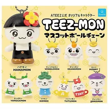 Набор цепочек с шариками-талисманами Gacha Gacha Capsule Toy TEEZ-MON [8 (Полный Полный)]