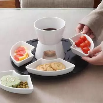 Набор чаш для плавления горячего горшка, керамическая нагревательная чашка, устойчивая к высоким температурам, кастрюля для горячего горшка для домашней кухни, ресторана, гаджеты