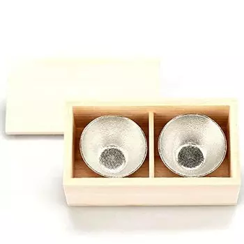 Набор чашек для сакэ Ноусаку paulownia e00102, 2 предмета (в коробке) серебряный