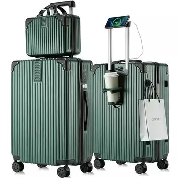 Набор чемоданов Чехол для переноски Многофункциональный мини-кейс в комплекте Мобильная подставка USB-порт в комплекте Подстаканник Скрытый крючок Ультралегкий Милый Ударопрочный Тихий 360