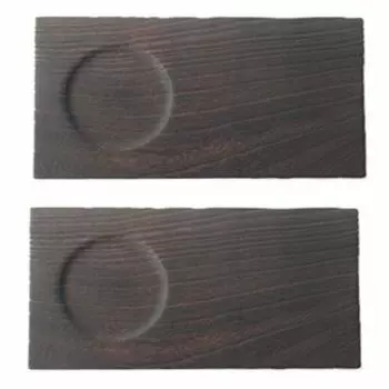 Набор чокотто из канадзавы павловнии Киёси Ивамото, запеченный в Японии, поднос, матовый, 2 шт., поделки, шотэн, павловния, деревянный,