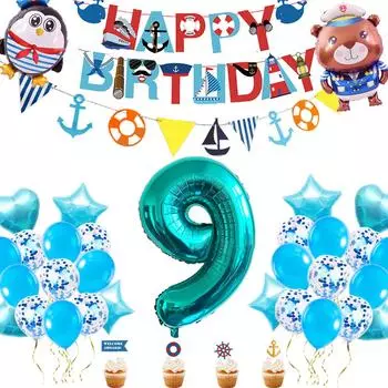 Набор цифровых воздушных шаров «Капитан Гарри» для детского дня рождения, тематическая вечеринка Hainan Airlines, вытягивание флага, воздушные шары, украшения, принадлежности 1pc (color random)