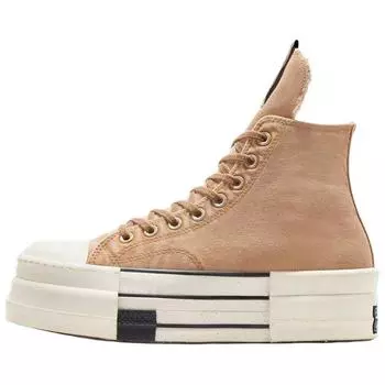 Converse Rick Owens x DRKSHDW DBL DRKSTAR Chuck 70 High Пакет из выстиранного канваса - Светлые Унисекс Кроссовки Коричневые Экрю A06756C 39