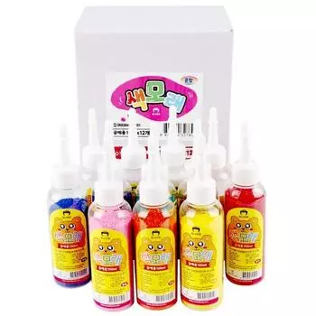 Набор цветного песка Uniart, 12 предметов, разные цвета, 1 штука, корейские игрушки