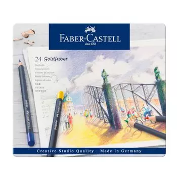 Набор цветных карандашей Goldfaber 24 цвета банка 114724 Faber-Castell
