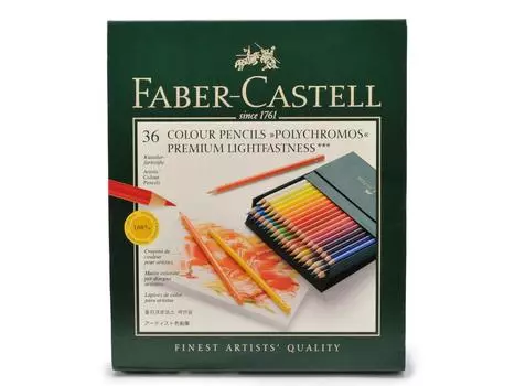 Набор цветных карандашей Polychromos, 36 цветов, студийная коробка, набор 110038 Faber-Castell [предмет]