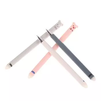 Набор цветных стираемых ручек Kawaii, симпатичная гелевая ручка 0,5 мм, офисные принадлежности, школьные принадлежности, канцелярские принадлежности