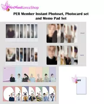 Набор декора BTS для каждого участника Мгновенный фотосет + фотокарточка спиной к спине + набор блокнотов
