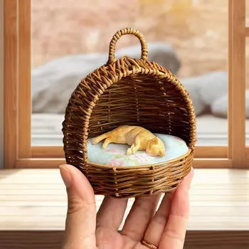 Набор декора для кукольного домика темно-коричневого