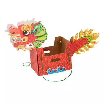 Набор декора в виде китайской драконьей лодки для радостных случаев красный