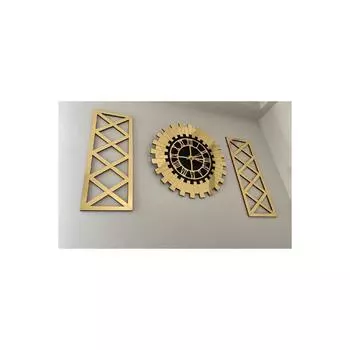 Набор декоративных настенных часов из 3 стильных римских цифр по 40 см, роскошные солнечные часы 18 х 48 см, перекрестные столы