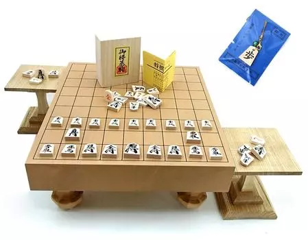 набор деревянных досок для сёги с 1 оригинальной прессованной резной доской для сёги Shin Katsura 6 см и деревянными фигурами для сёги в коробке с фигурами из павловнии, инструкция