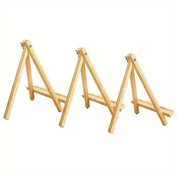 Набор деревянных настольных мольбертов из 3/6 предметов - идеально подходит для художников - высота 9,4 дюйма 3pcs