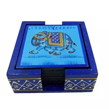 Набор деревянных подставок с декоративным держателем, настольные подставки в форме слона, домашний декор