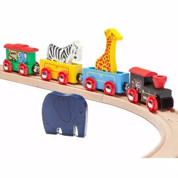 Набор деревянных рельсов серии Maxim Animal Train
