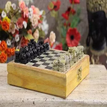 Набор деревянных шахматных досок ручной работы из мрамора, складной, 15 см
