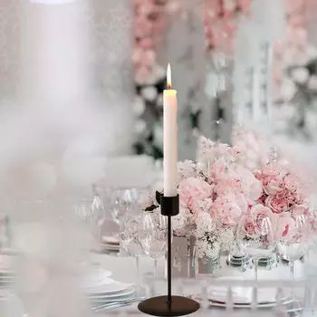 Набор держателей для свечей-столбов - стильное дополнение к домашнему декору Black S