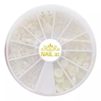Набор деталей для камней для ногтей Nail Room, 016 Pearl Mix Stone, 1 комплект