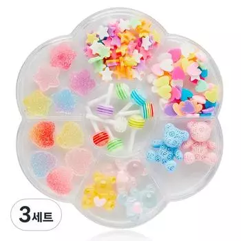 Набор деталей для ногтей May Brown Candy Stone Mix, 7 предметов, 3 набора, разные цвета