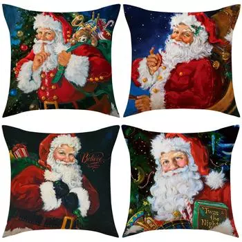 Набор диванных подушек, рождественское украшение, подушки для дома, наволочки для прикроватных подушек в спальню 45*45cm