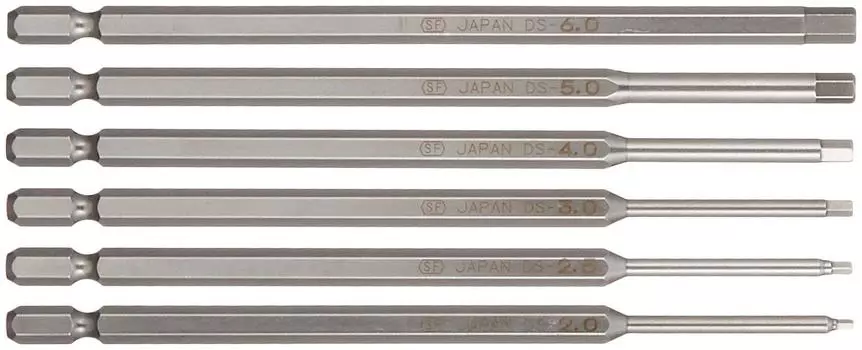 Набор длинных шестигранных бит TRUSCO THBL-6S