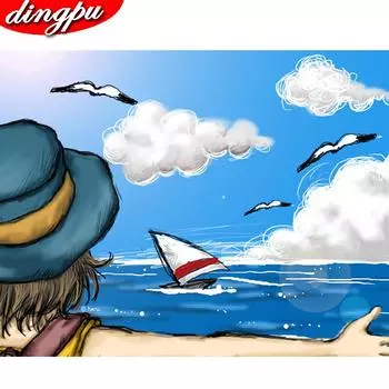 Набор для алмазной живописи Алмазная вышивка Пейзаж Мозаика Париж Украшение дома Алмазное искусство 20X30CM