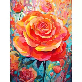 Набор для алмазной живописи «Цветок, роза, круглая бусина», мозаичное искусство, полная вышивка бисером, алмазная живопись, популярный набор для рукоделия для взрослых 30x40 см