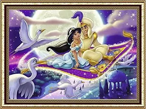 Набор для алмазной живописи Disney Aladdin Bead Art Handicraft A3 Cross Stitch Puzzle Handmade Color Bead Stone Painting Mosaic Art AN-diaart AM-106