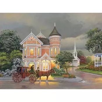 Набор для алмазной живописи Краска с бриллиантами Кленовая тропа Пейзажная вышивка Круглая дрель Европейская 20X30CM