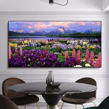 Набор для алмазной живописи Пейзаж Алмазная художественная мозаика Вышивка крестом Алмазная картина Полная дрель Круглая 15*20cm