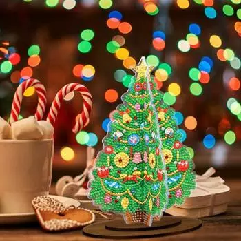 Набор для алмазной живописи, сверкающая рождественская елка своими руками, улучшает координацию творчества с клеем, алмазная живопись, креативный орнамент A