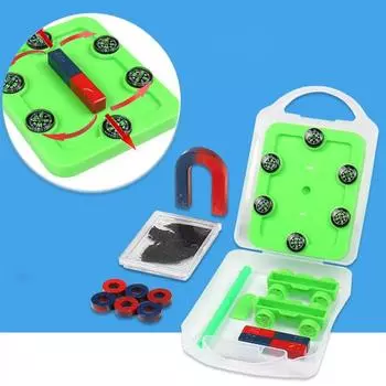 Набор для экспериментов с магнитом. Хорошая проводимость. Улучшает практические возможности. Магнитный эксперимент из АБС-пластика. Научные игрушки для средней школы по физике.