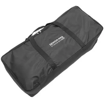 Набор для барбекю Большая вместительная сумка для гриля Посуда для кемпинга Хранение инструментов Стильная ткань Оксфорд для пикника чёрный