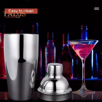 Набор для бармена из 5 предметов: шейкер для коктейлей, барные инструменты, ложка для смешивания, сито, мадлер, носик для вина, мерный стакан, профессиональные аксессуары для домашнего бара 1 Set