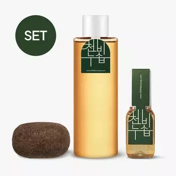 Набор для базового ухода Cloth Soap Soap Jeongango из 3 предметов (мыльная основа + ватный диск в комплекте), 1 комплект
