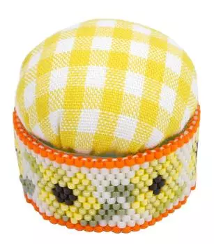 Набор для бисероплетения MIYUKI «Цветок-игольница» из бисера Delica и плетения мозаичным узором BFK-502