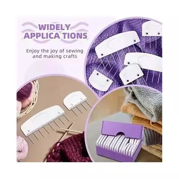 Набор для блокировки вязания 20 шт. из нержавеющей стали, гребни и штифты для блокировки вязания 2 разных размеров для самостоятельного вязания крючком